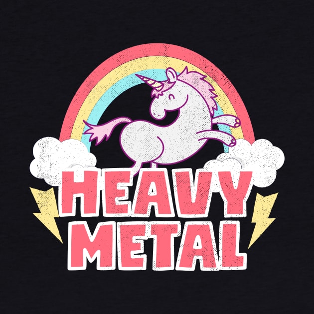 Heavy Metal Unicorn - Thunder Clouds Rainbow Unicorn Design by UNDERGROUNDROOTS